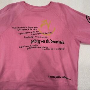 Zadig & Voltaire Pink Sweatshirt with Graphic Print